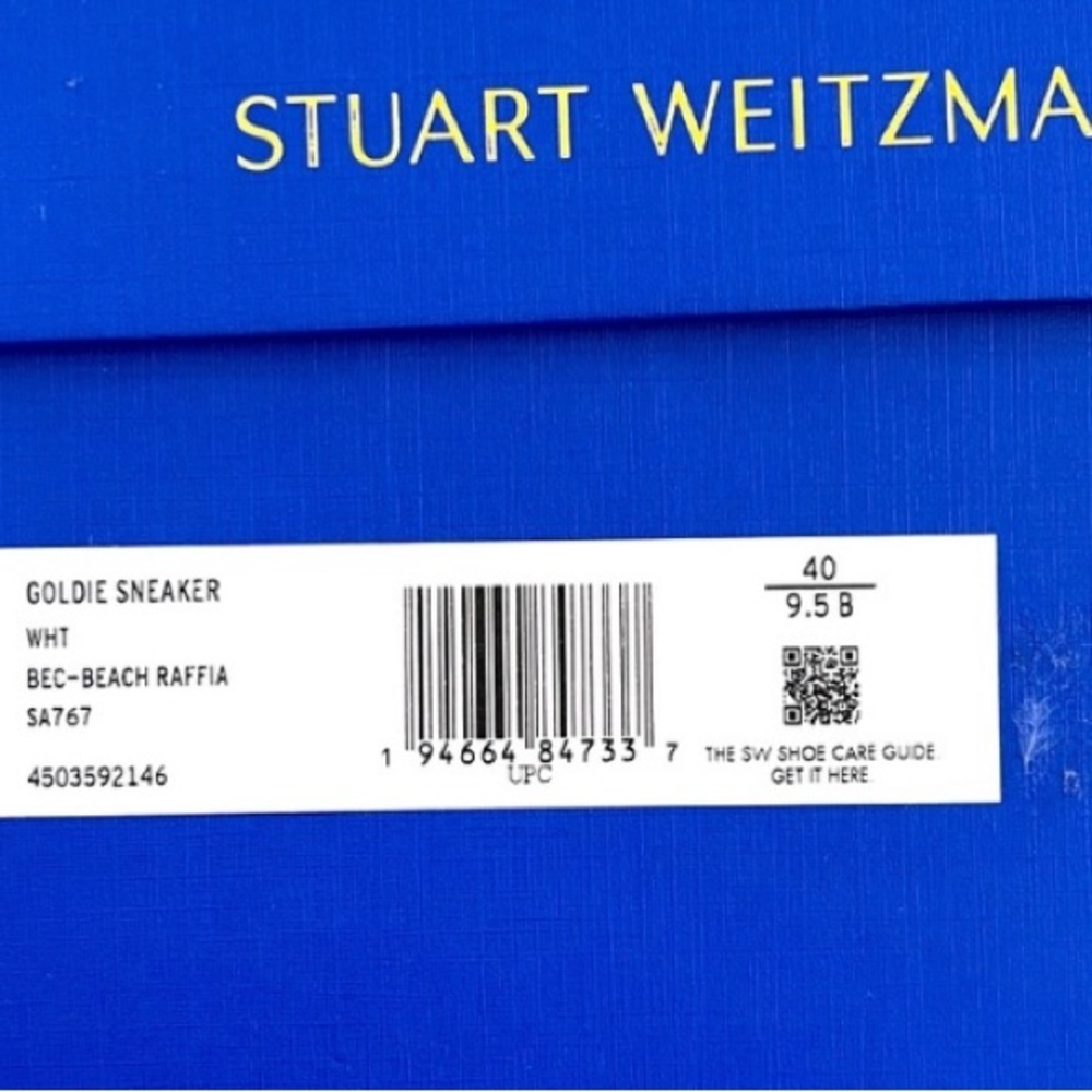 Rare Nib Stuart Weitzman Goldie Raffia Studded Sn… - image 6